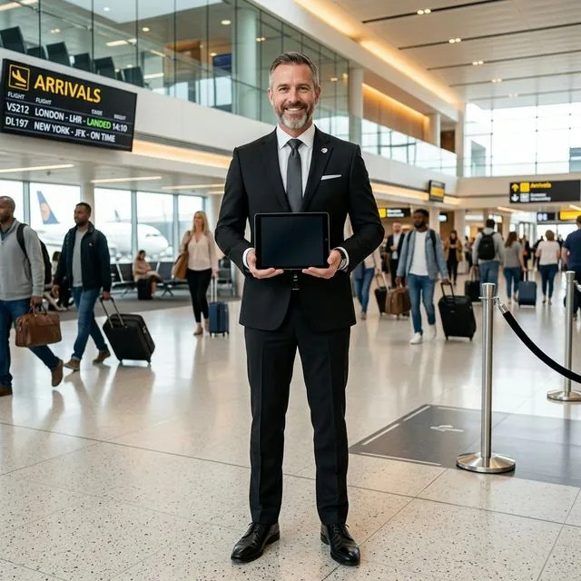 Flughafen Thessaloniki SKG Terminal mit Transferfahrzeugen